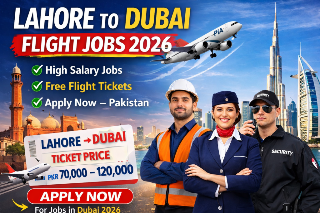 Lahore to Dubai Flight Jobs 2026