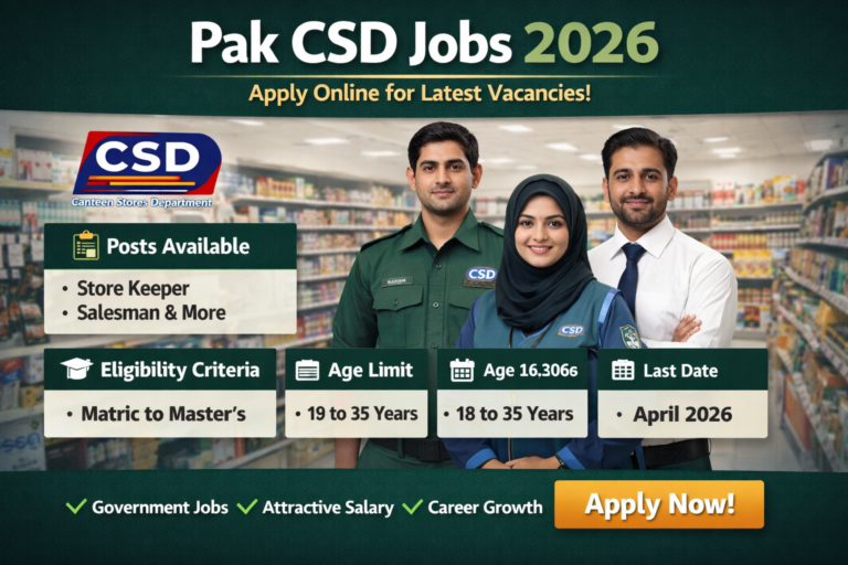 Pak CSD Jobs 2026