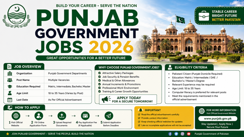 Punjab Government Jobs 2026 