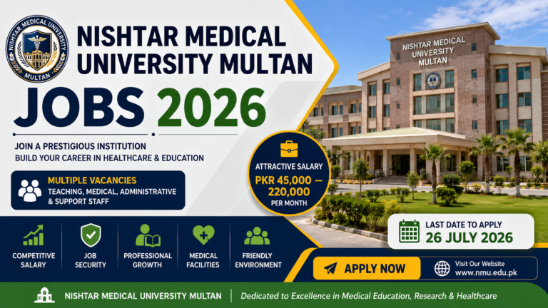 Nishtar Medical University Multan Jobs 2026