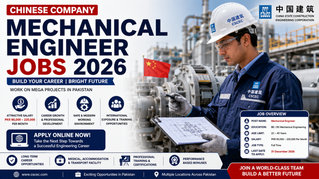 Chinese Company Mechanical Engineer Jobs 2026