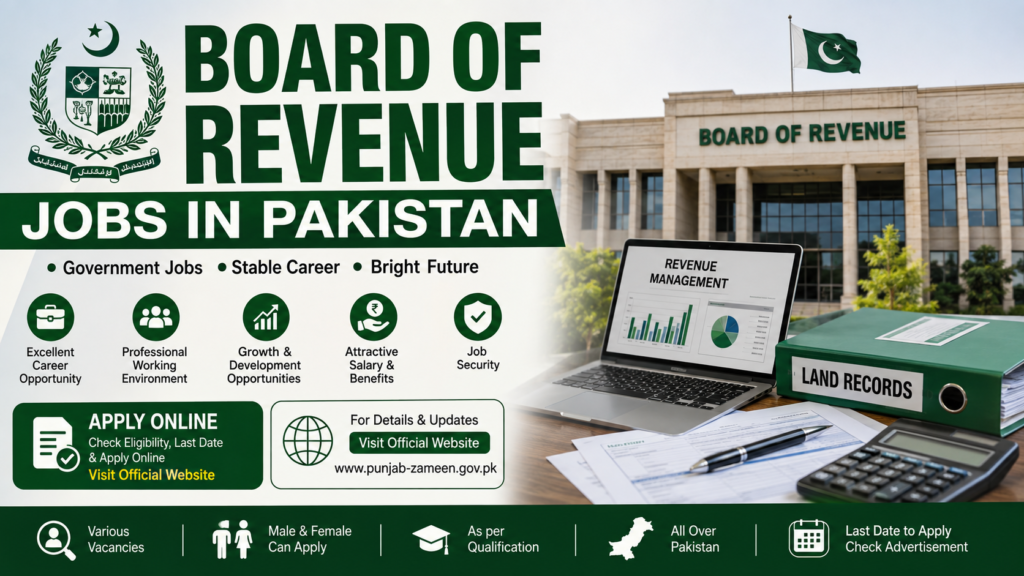 Board Of Revenue Jobs in Pakistan