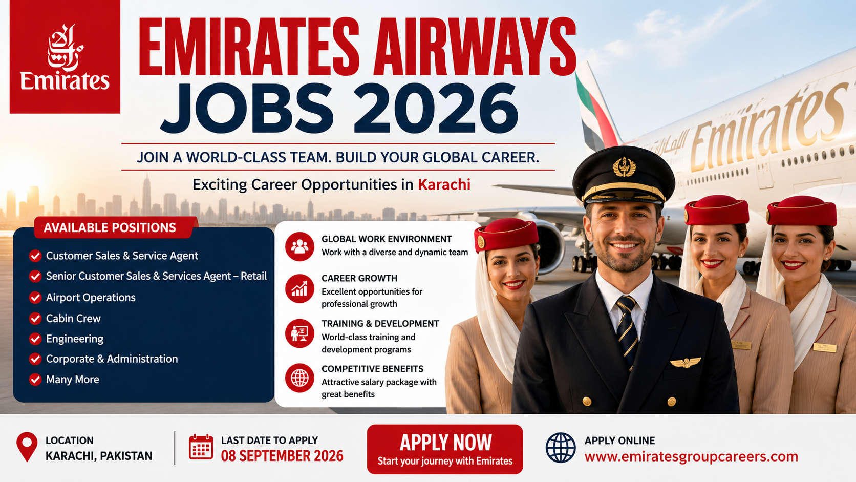 Emirates Airways Jobs 2026